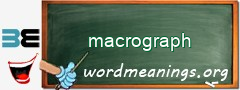 WordMeaning blackboard for macrograph